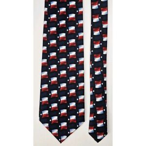 Texas Flag Tie‎ 100% Polyester Hand Made RED WHITE BLUE Patriotic Pattern